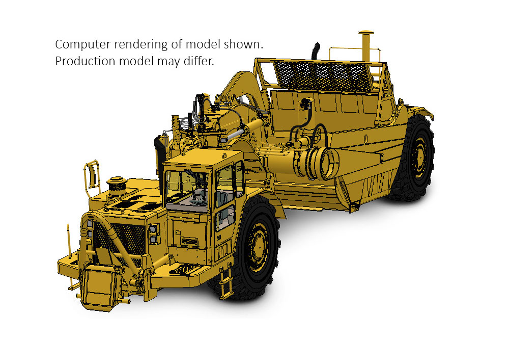 1:48 Cat<sup class='superscript'>®</sup>657E Wheel-Tractor Scraper - Die-cast